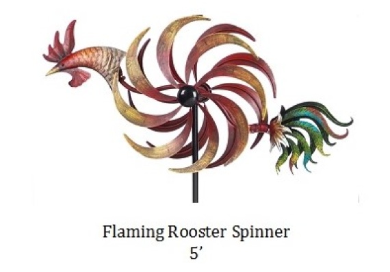 Flaming Rooster Spinner 5 ft