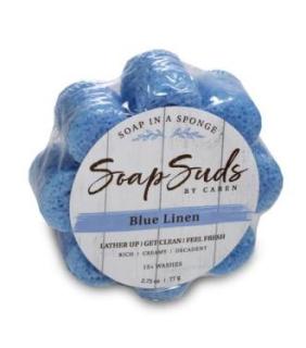 Blue Linen Shower Sponge