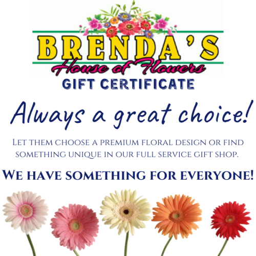 Brenda\'s House of Flowers Gift Certificate