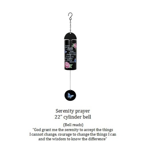 22 inch Serenity Prayer Cylinder Bell